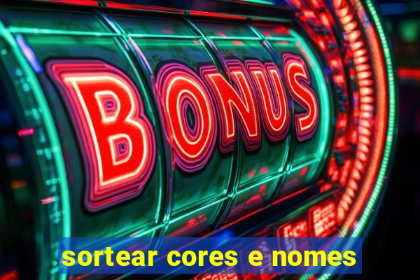 sortear cores e nomes